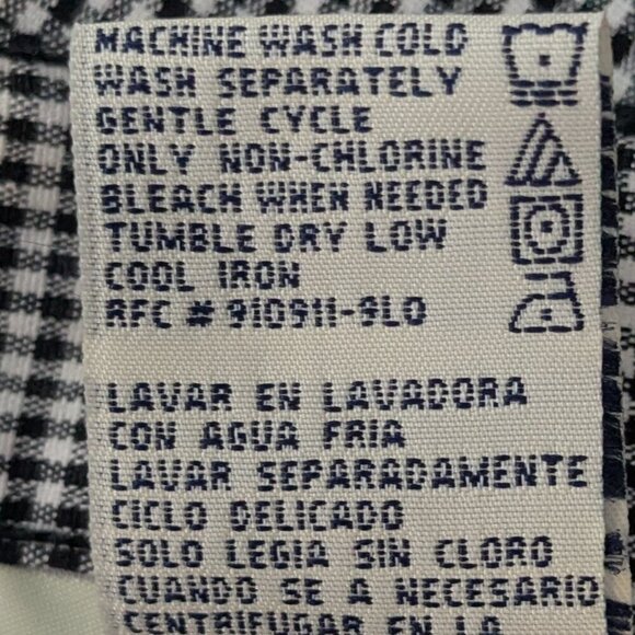 FADED GLORY Stretch, Black/White Gingham Check Crop Capri Ankle Pants; Size 14 - Picture 4 of 4